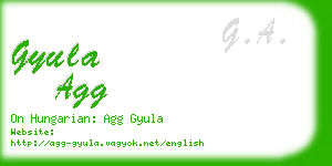 gyula agg business card